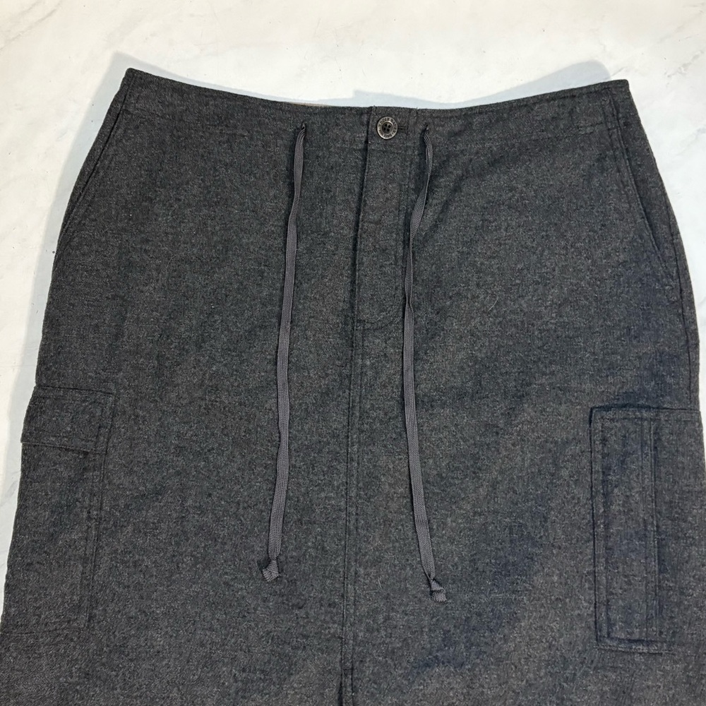 Eddie Bauer Size 12‎ Gray Wool Blend Midi Skirt Neutral Minimalist Western - Picture 3 of 5